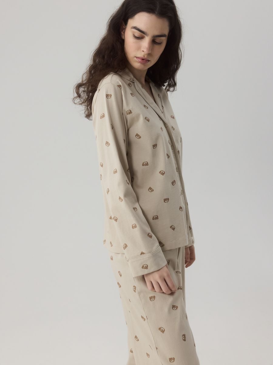 Two piece printed pyjama set - nude - RESERVED - 2