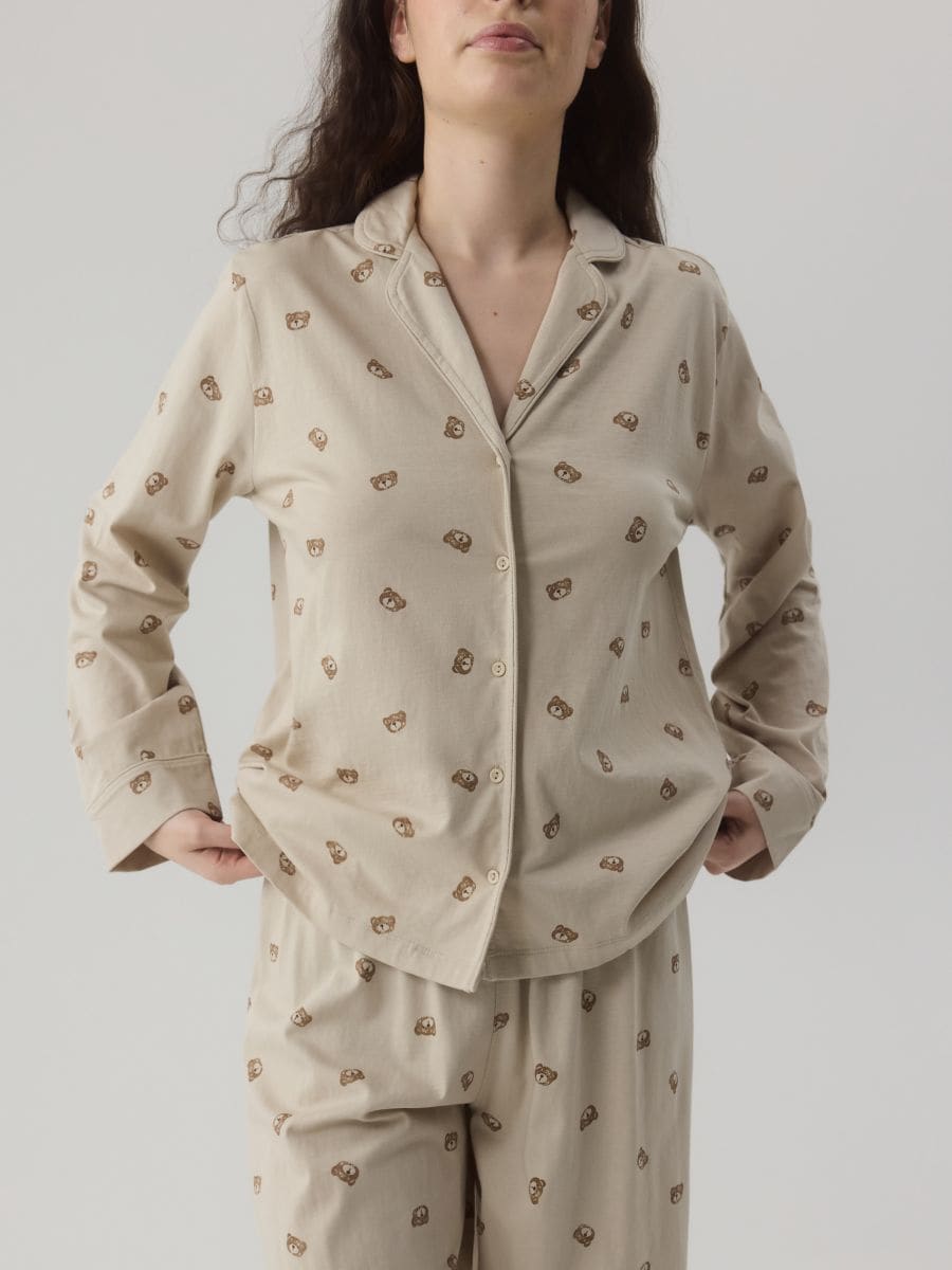 Two piece printed pyjama set - nude - RESERVED - 3