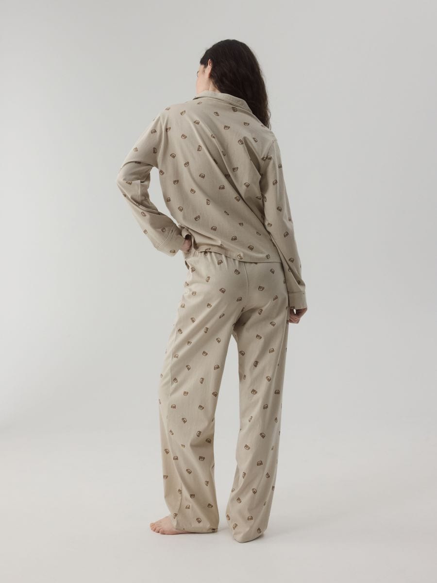 Two piece printed pyjama set - nude - RESERVED - 4