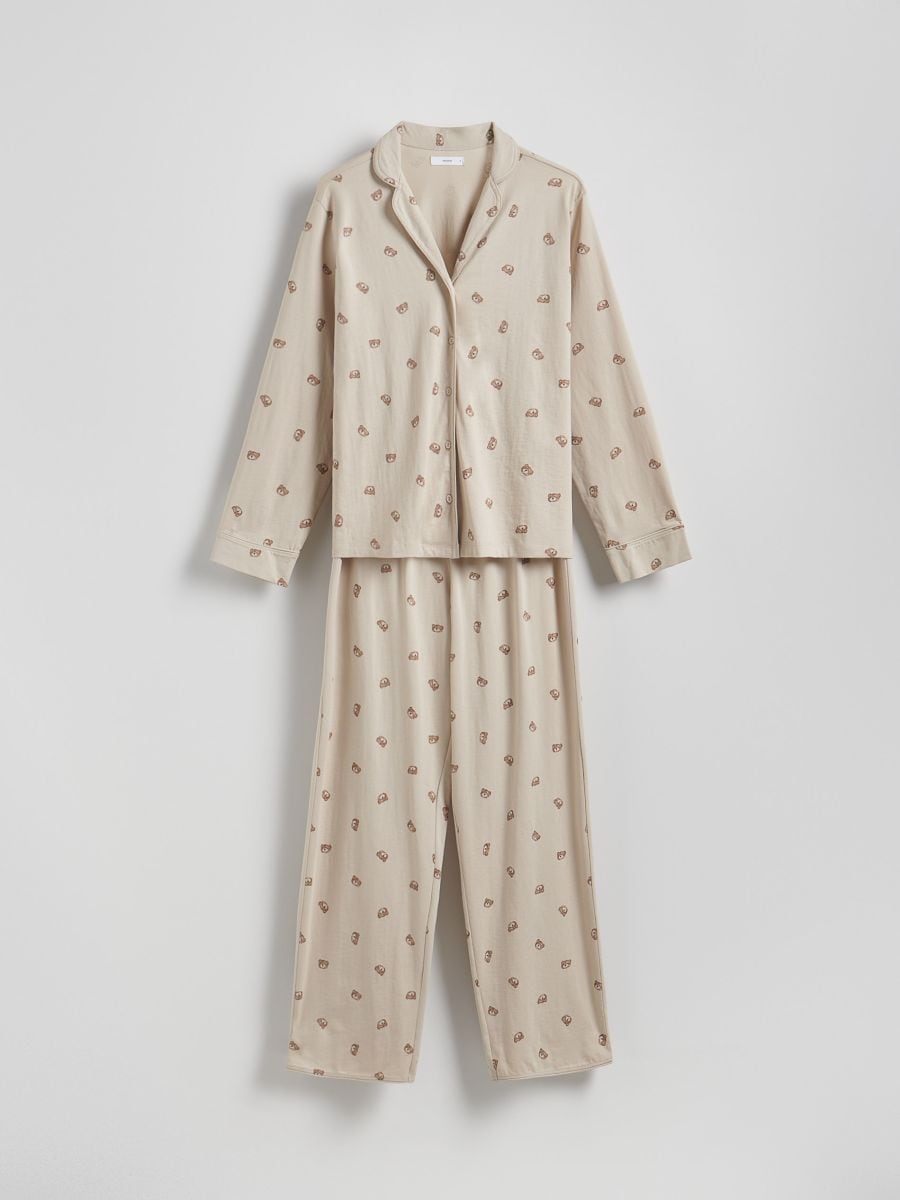 Two piece printed pyjama set - nude - RESERVED - 5