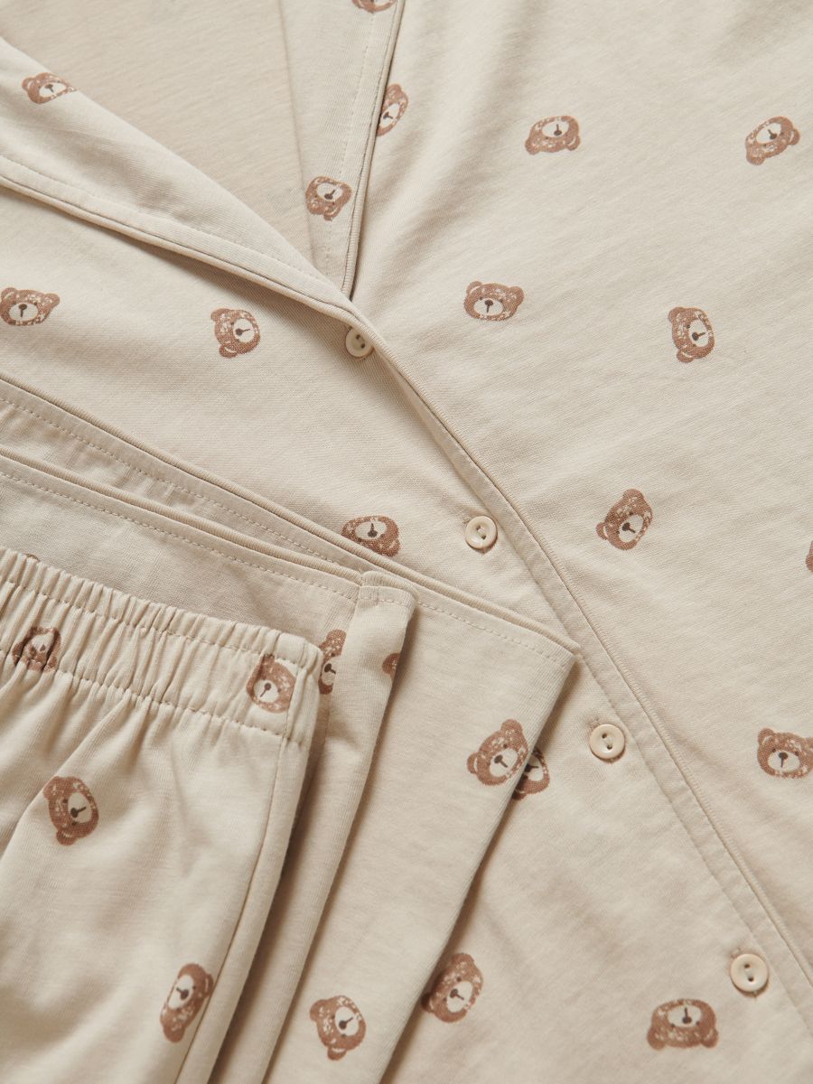 Two piece printed pyjama set - nude - RESERVED - 6