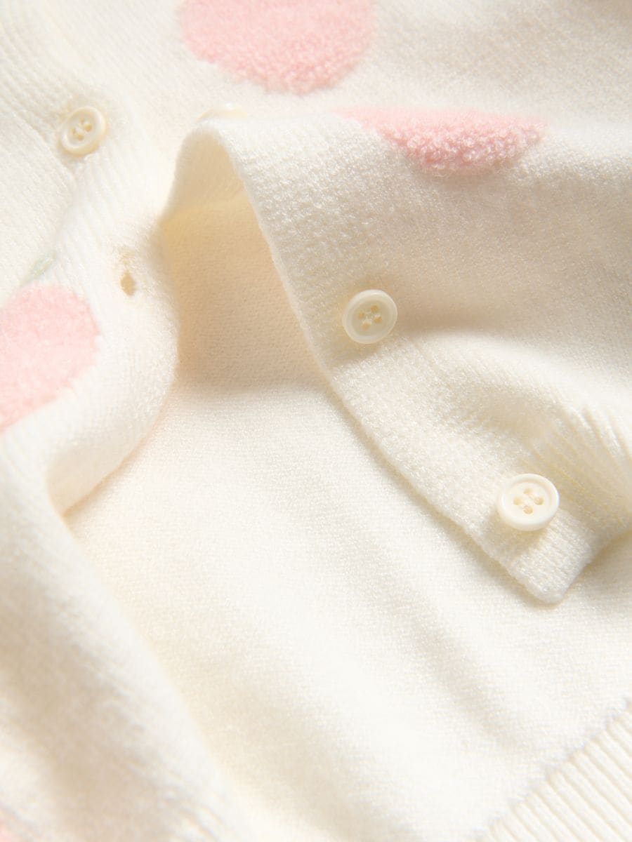 Viscose blend cardigan - cream - RESERVED - 3