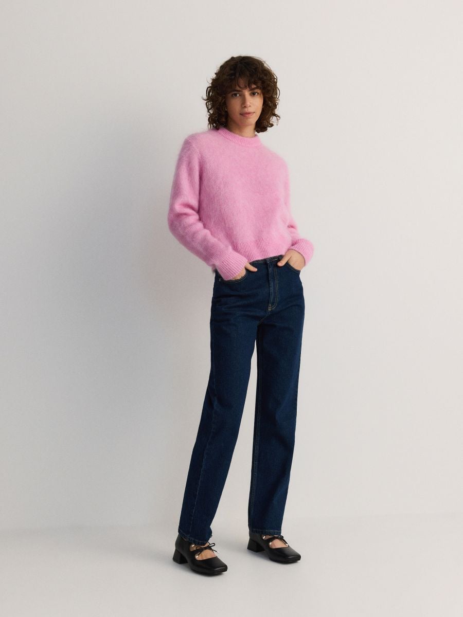 Jumper with mohair and wool blend - aurora pink - RESERVED - 3