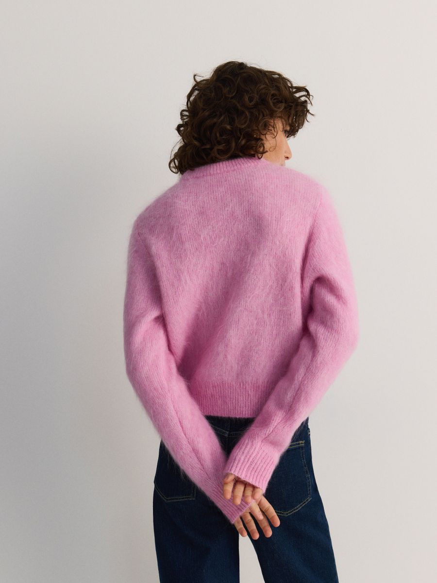 Jumper with mohair and wool blend - aurora pink - RESERVED - 4