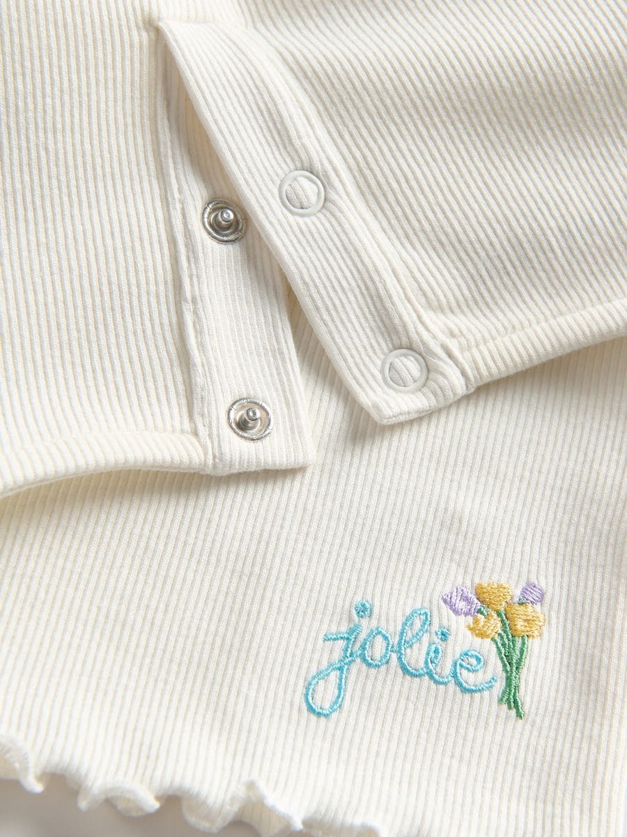 Rebrasta majica - krem - RESERVED - 3