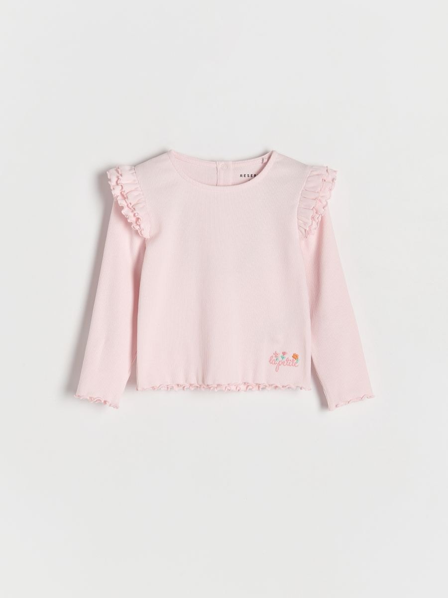 Ribbed top - rose pastel - RESERVED