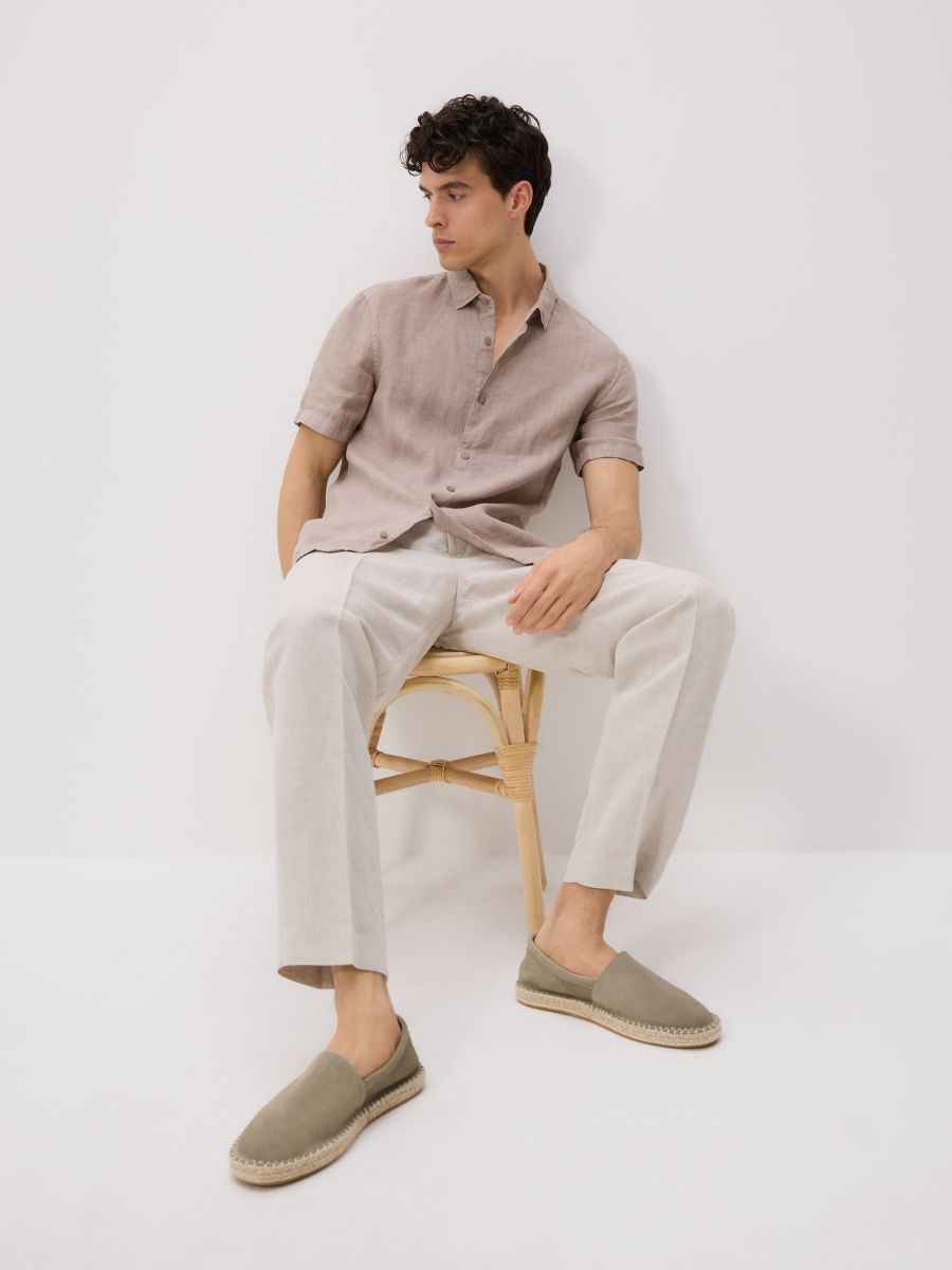 Espadrilles en daim - vert céladon - RESERVED - 3