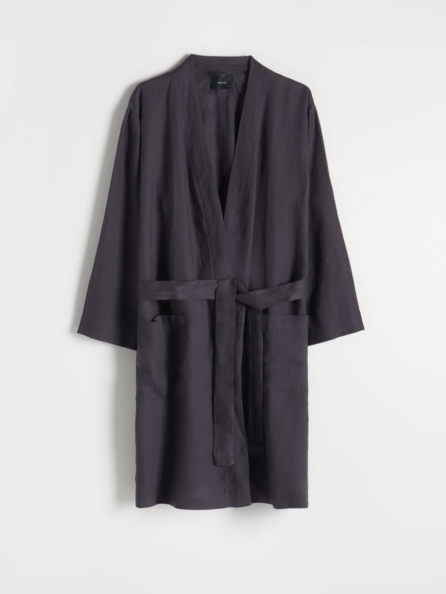 Dressing gown - dark grey - RESERVED - 3