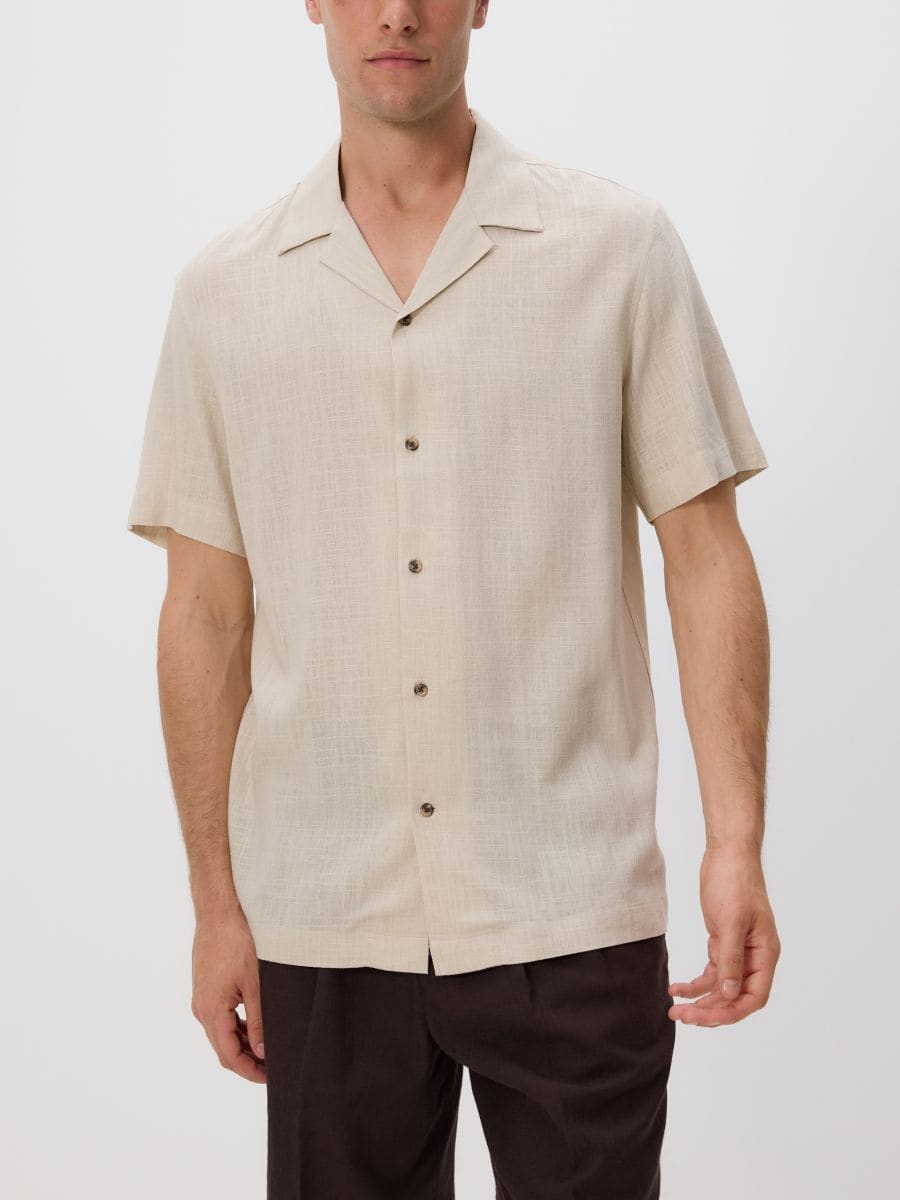 Camicia in misto lino - beige - RESERVED - 5