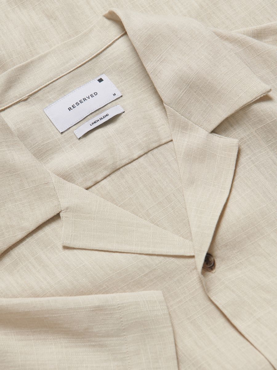 Camicia in misto lino - beige - RESERVED - 8