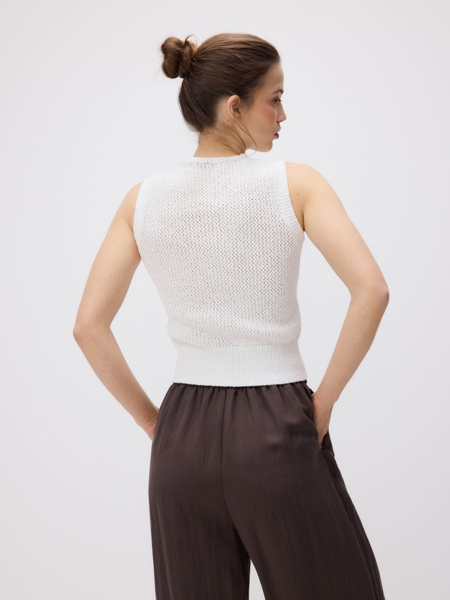 Openwork vest - white - RESERVED - 2