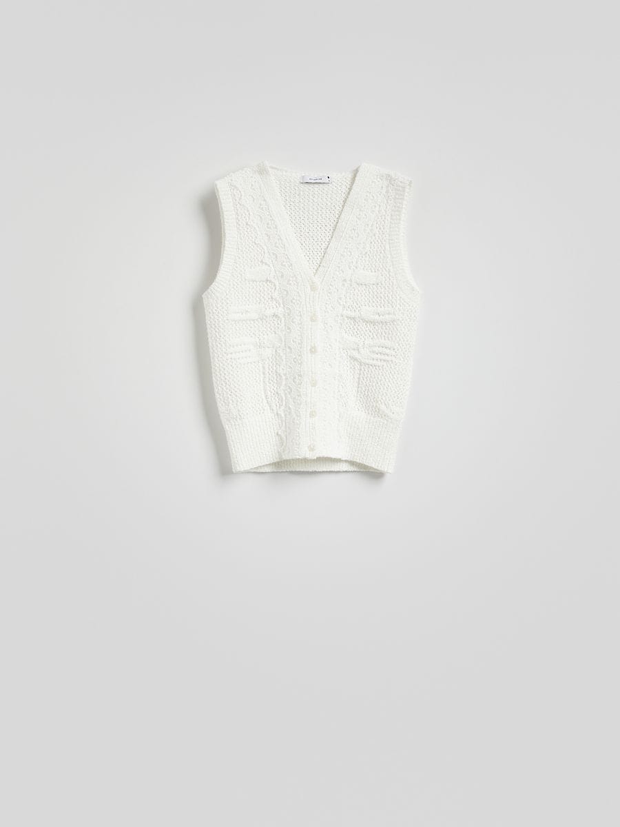 Openwork vest - white - RESERVED - 6