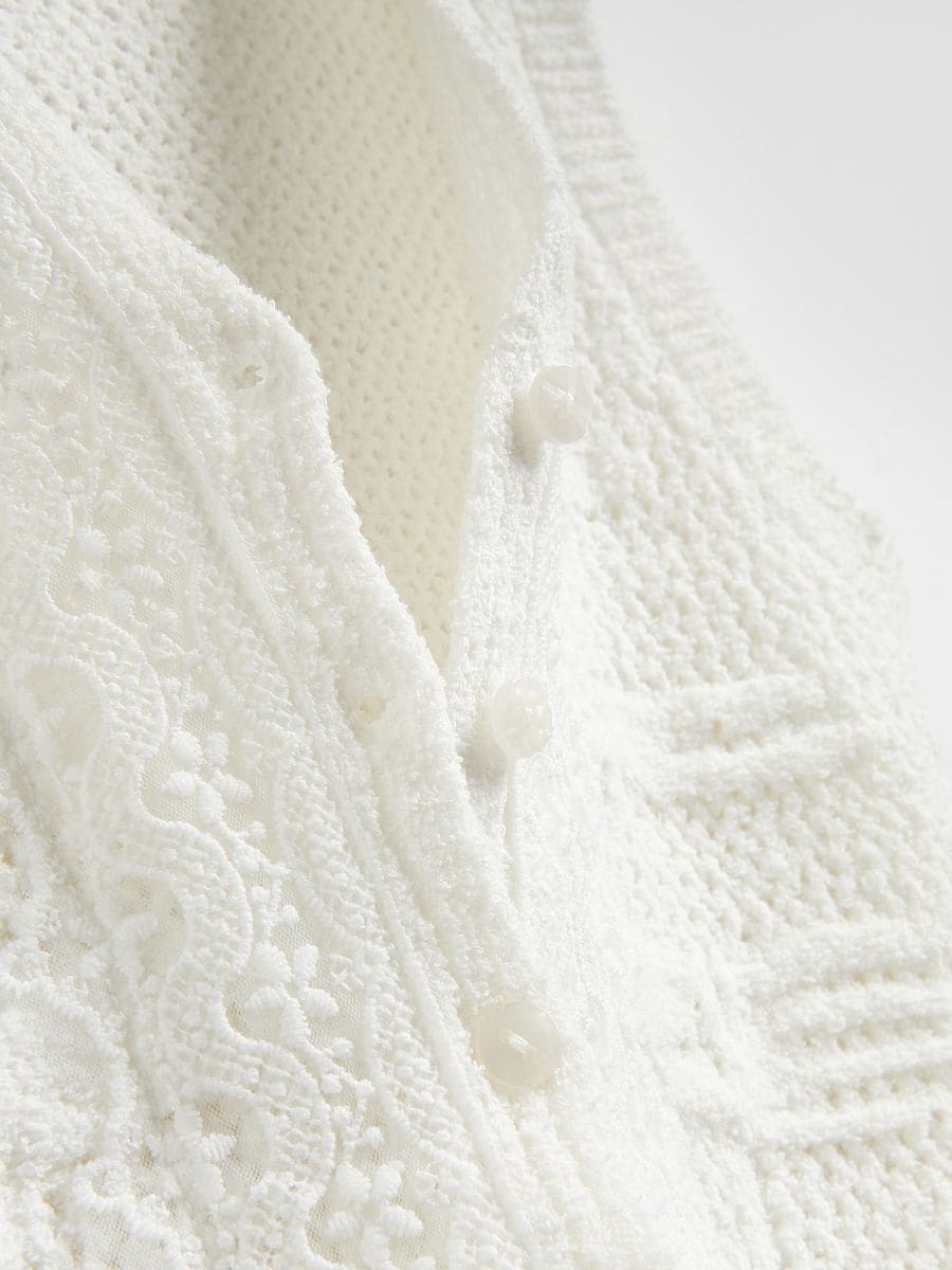 Openwork vest - white - RESERVED - 7