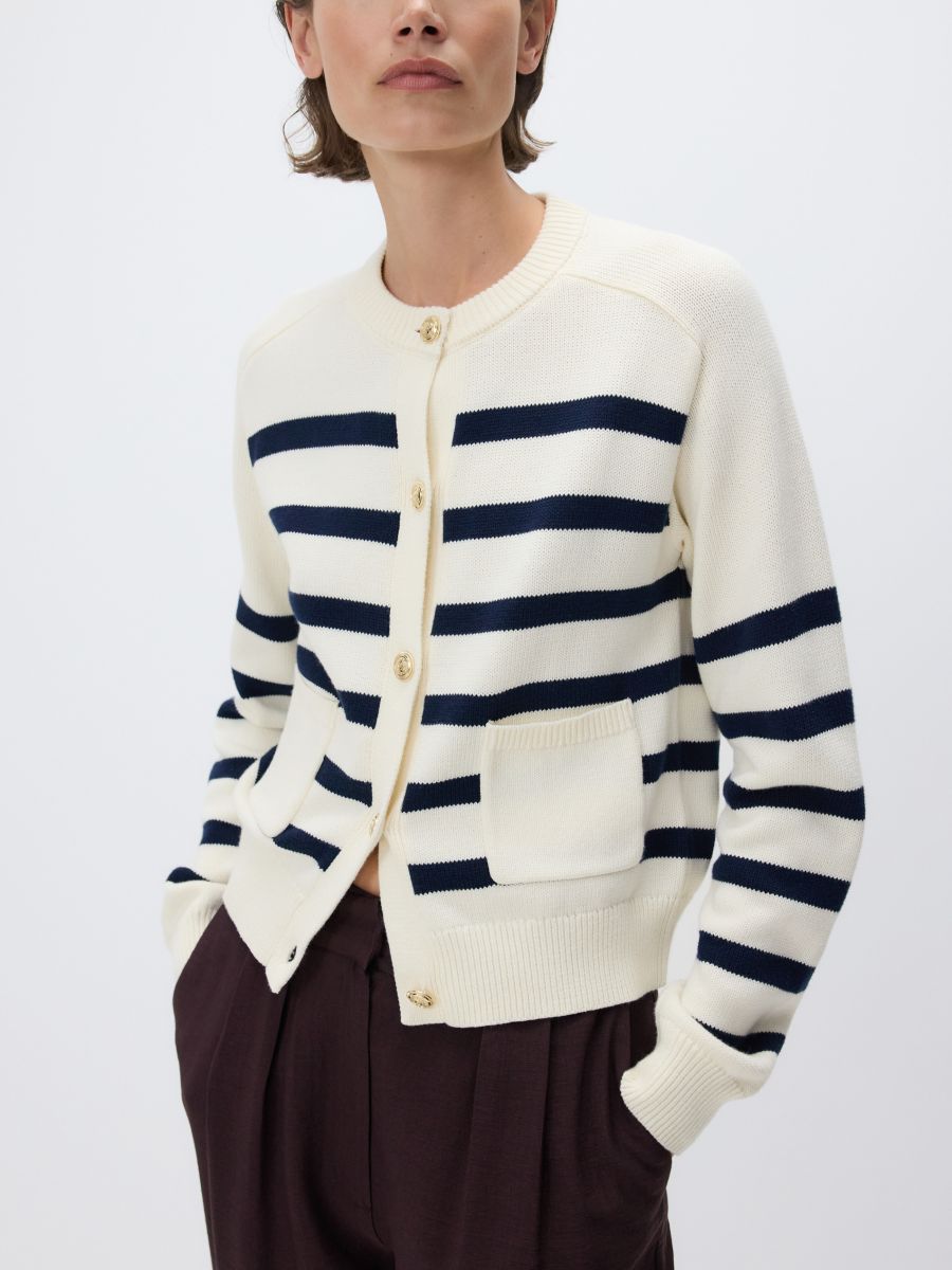LADIES` SWEATER - ΝΑΥΤΙΚΟ ΜΠΛΕ - RESERVED