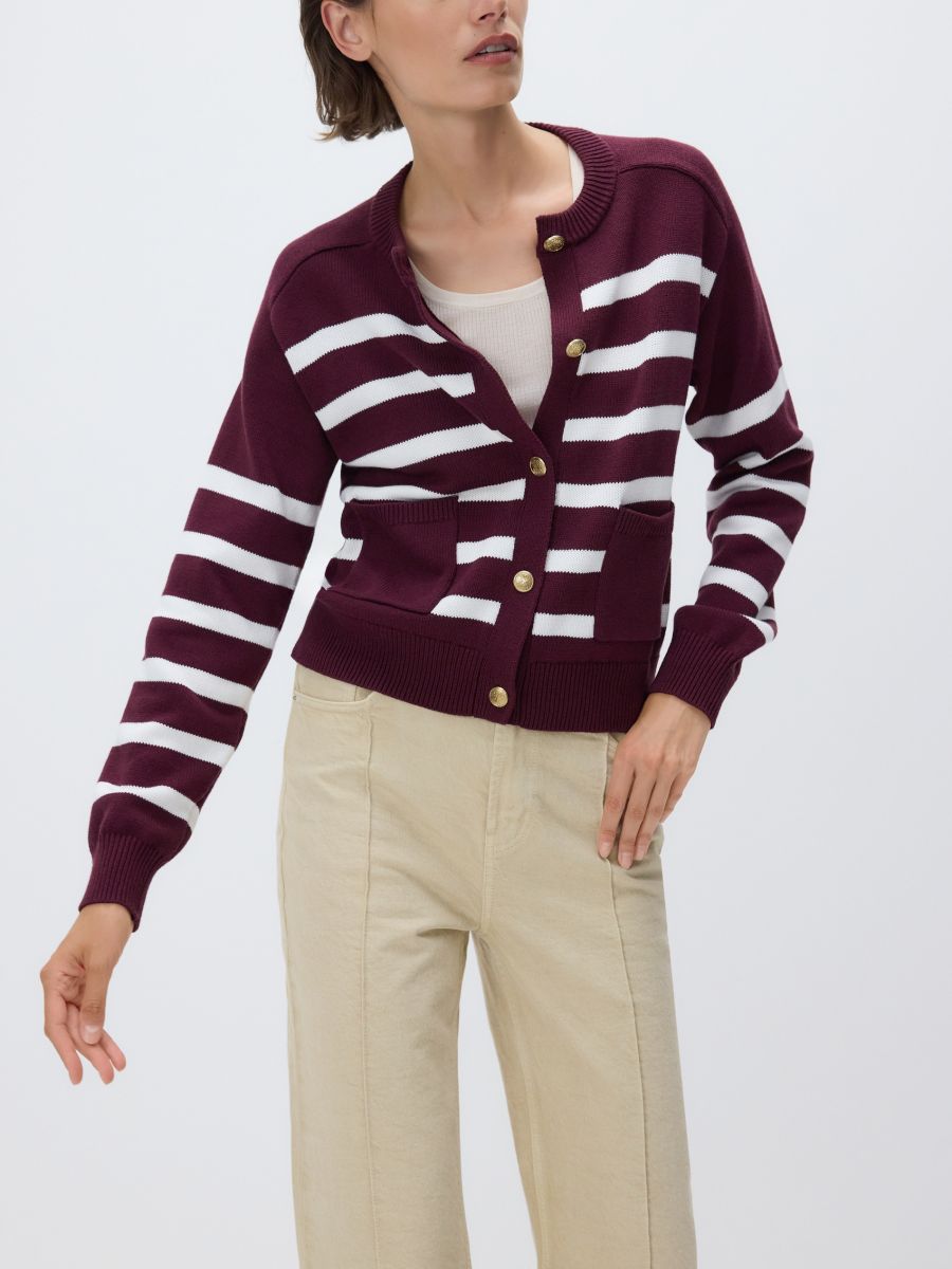 LADIES` SWEATER - ΜΠΟΡΝΤΟ - RESERVED
