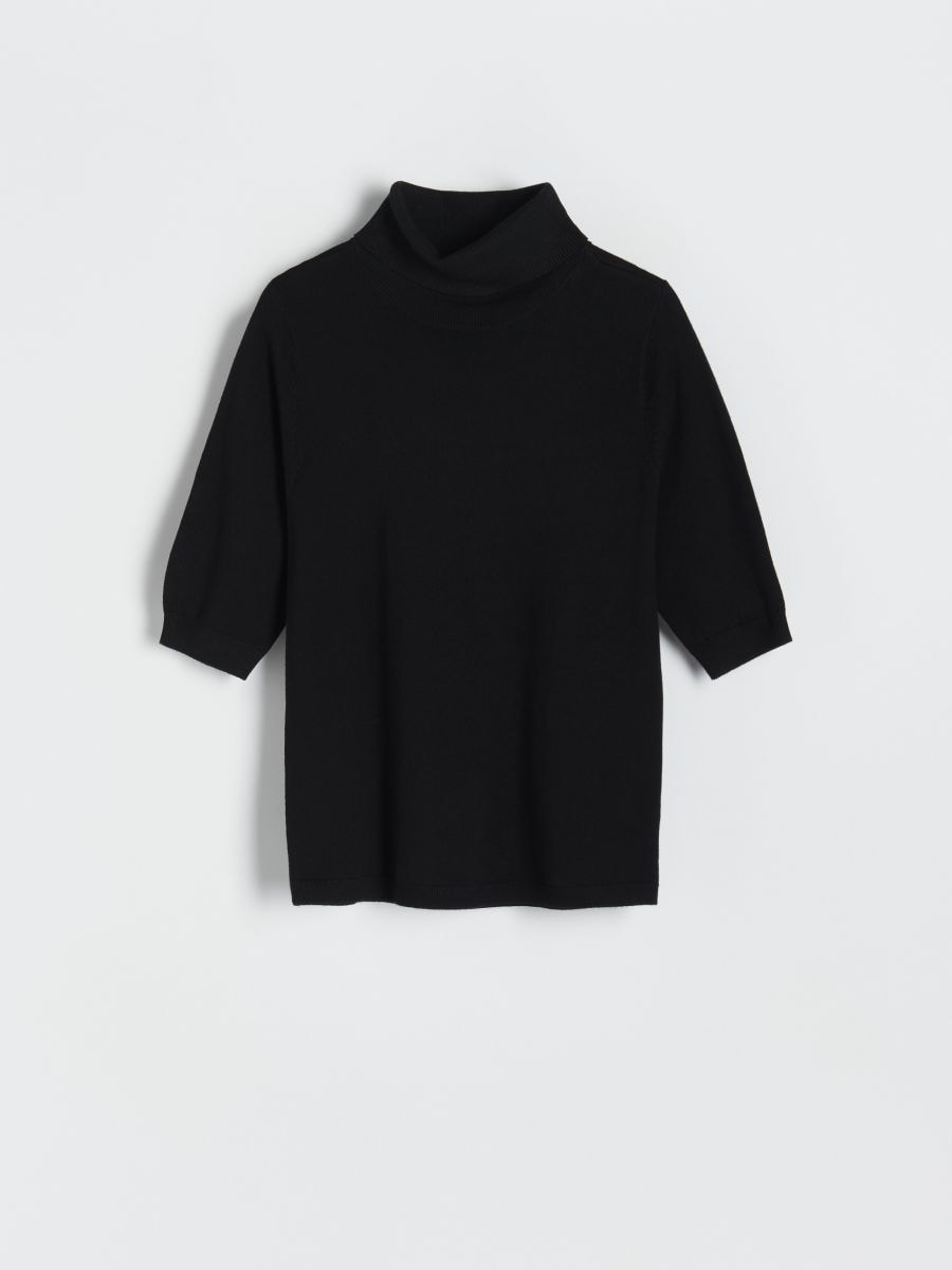 Rollkragenshirt - schwarz - RESERVED - 4