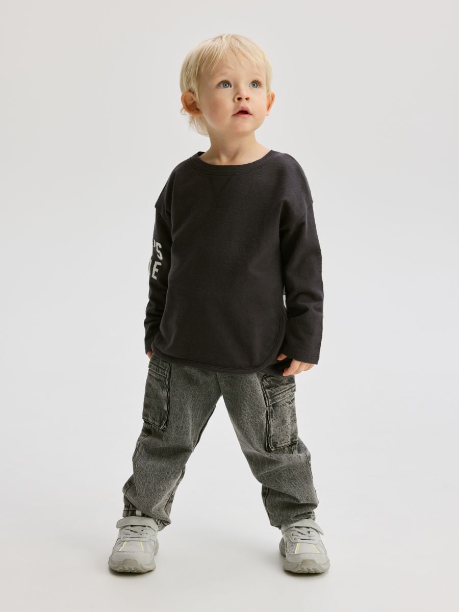 Long-sleeve with print - dark grey - RESERVED - 3