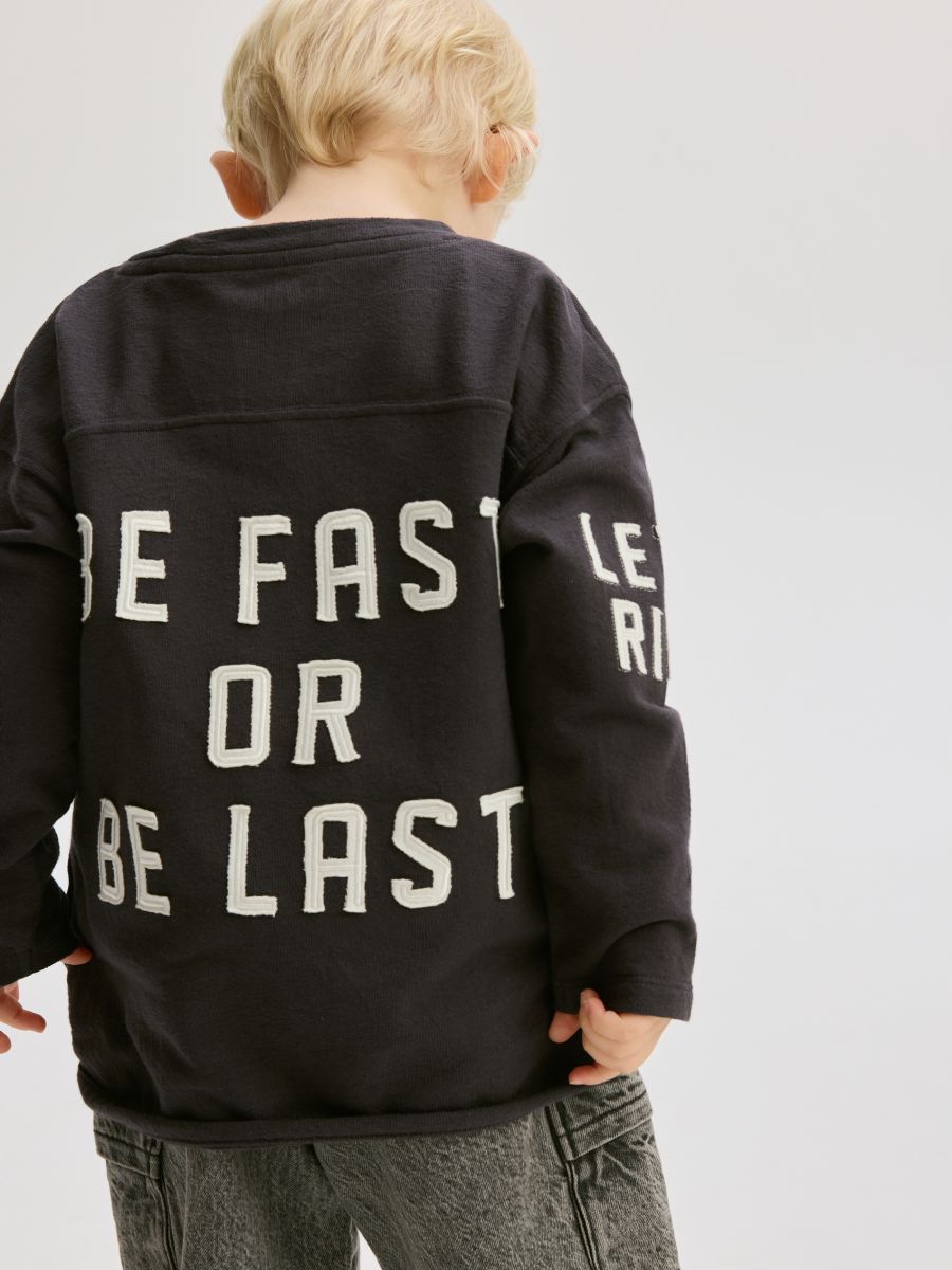 Long-sleeve with print - dark grey - RESERVED - 4