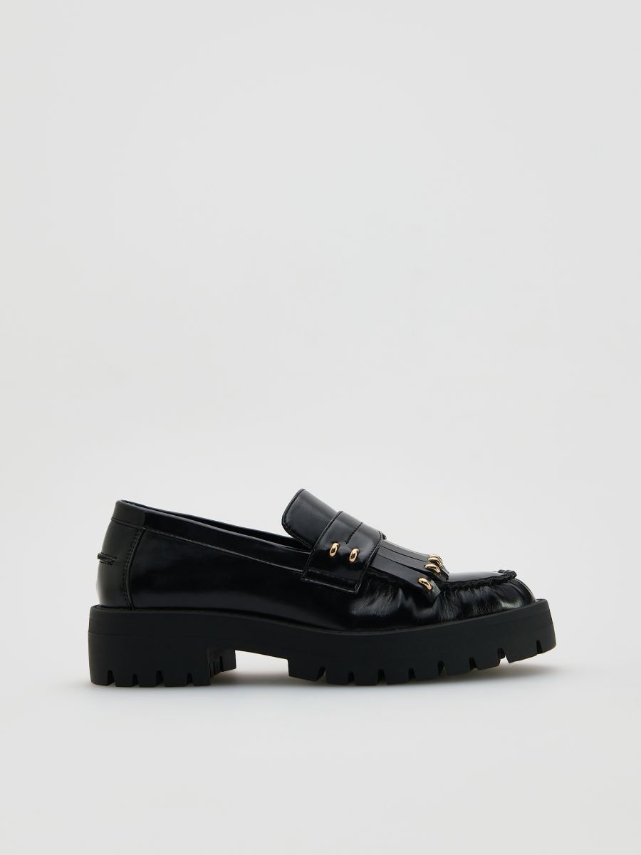 LADIES` LOAFER SHOES - black - RESERVED