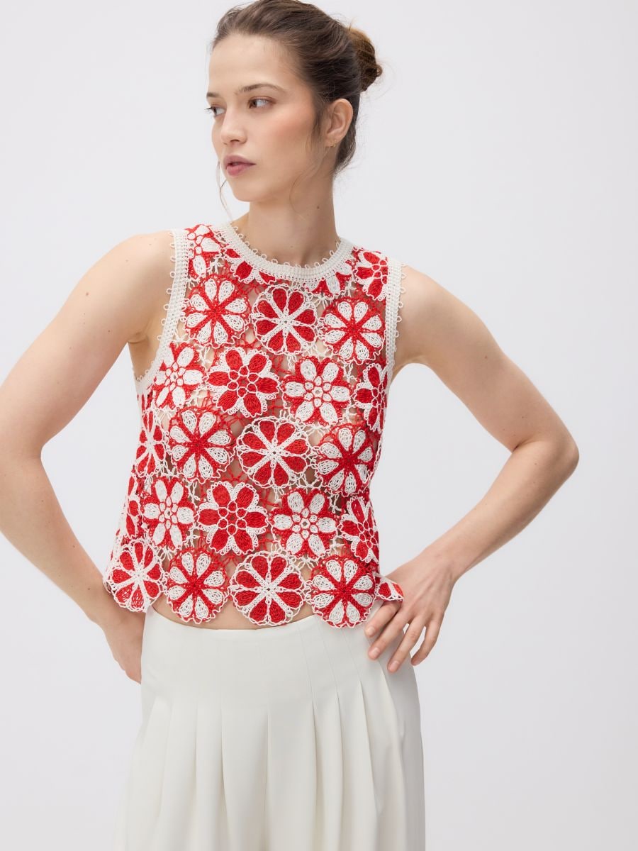 Openwork top - red - RESERVED - 3