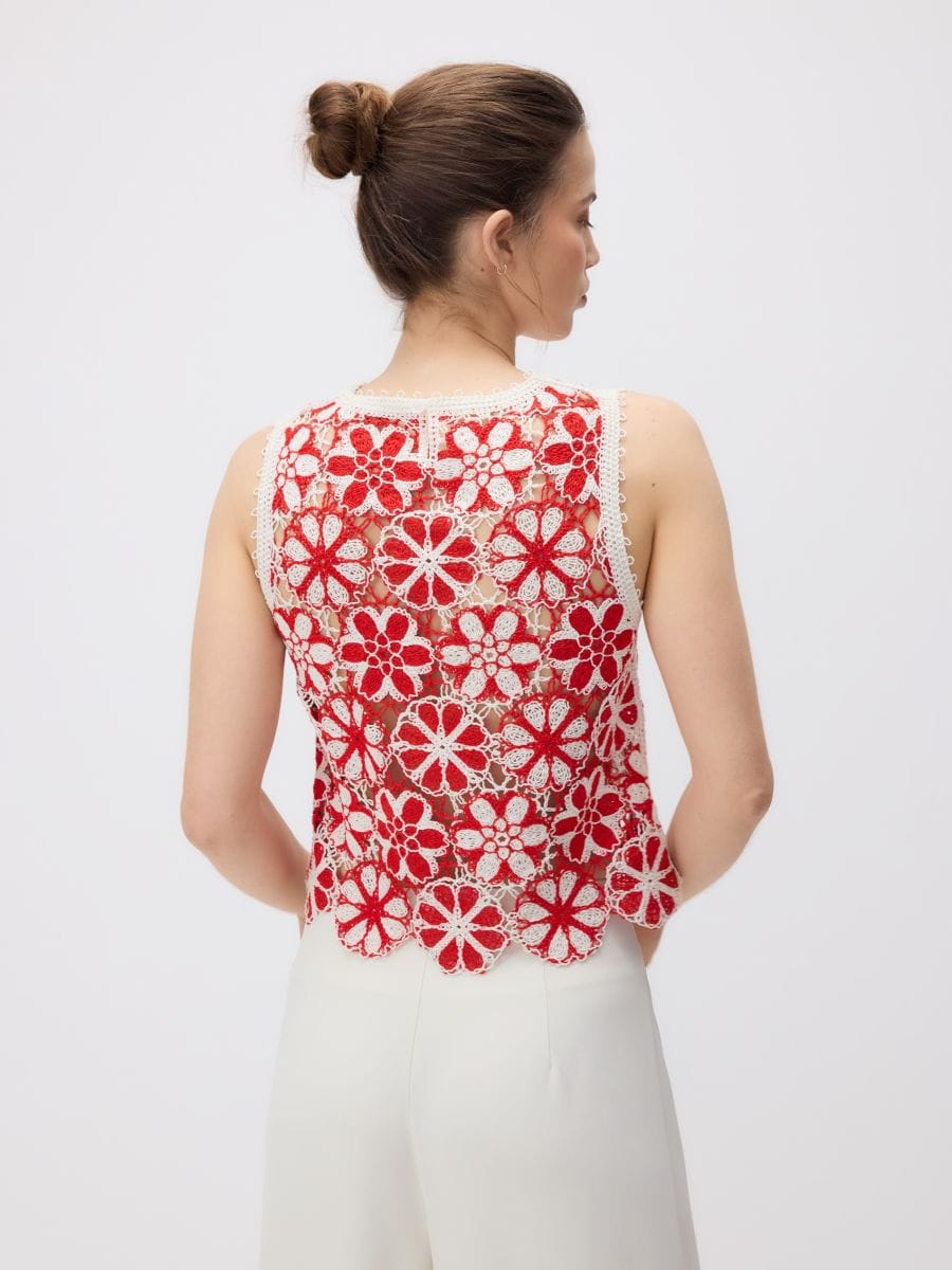 Openwork top - red - RESERVED - 4