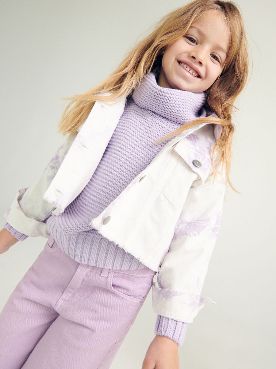 Structural fabric turtleneck jumper - lavender - RESERVED - 7