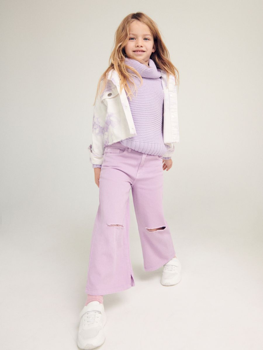 Structural fabric turtleneck jumper - lavender - RESERVED - 9