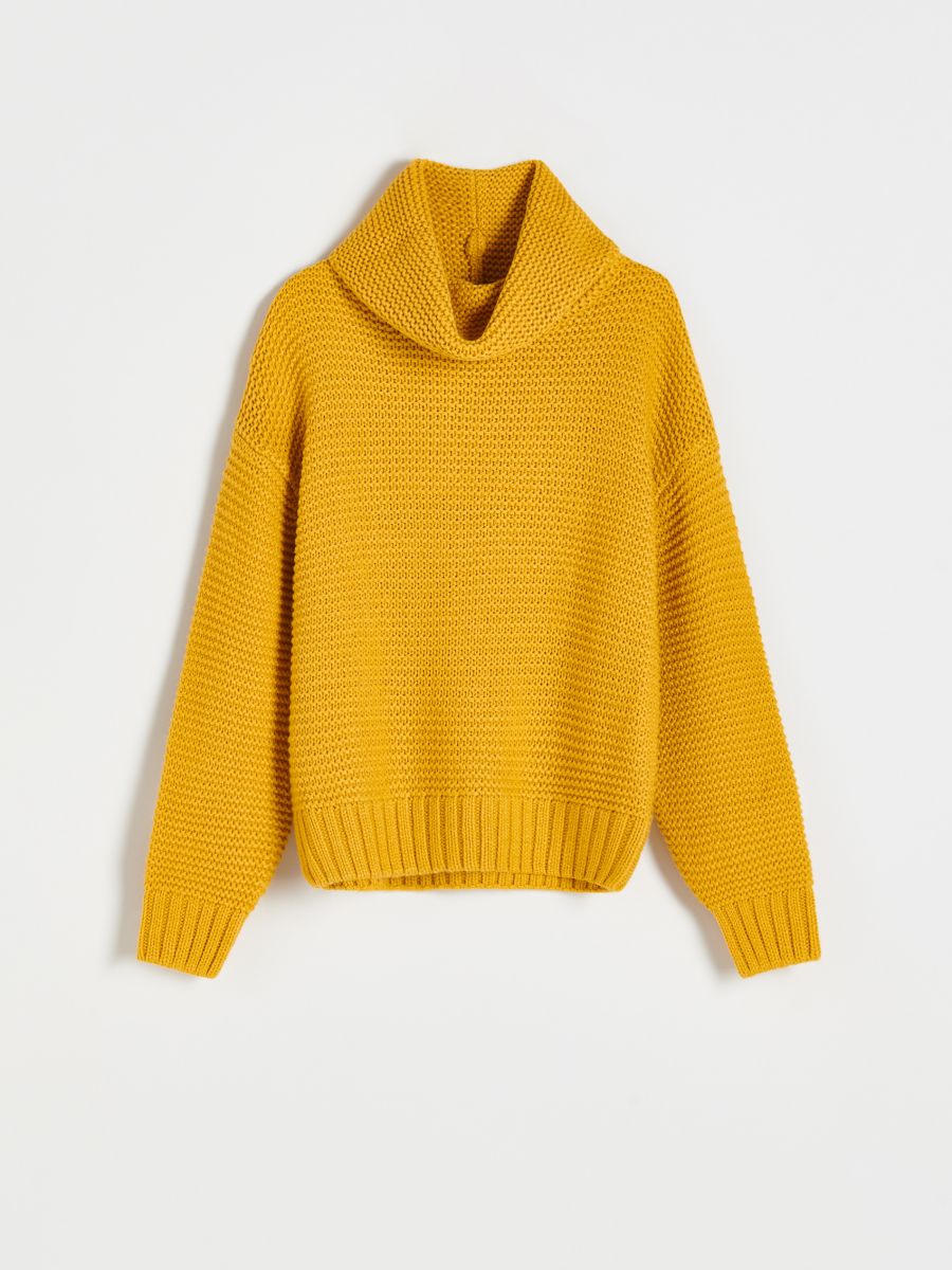 Structural fabric turtleneck jumper - amber - RESERVED - 2