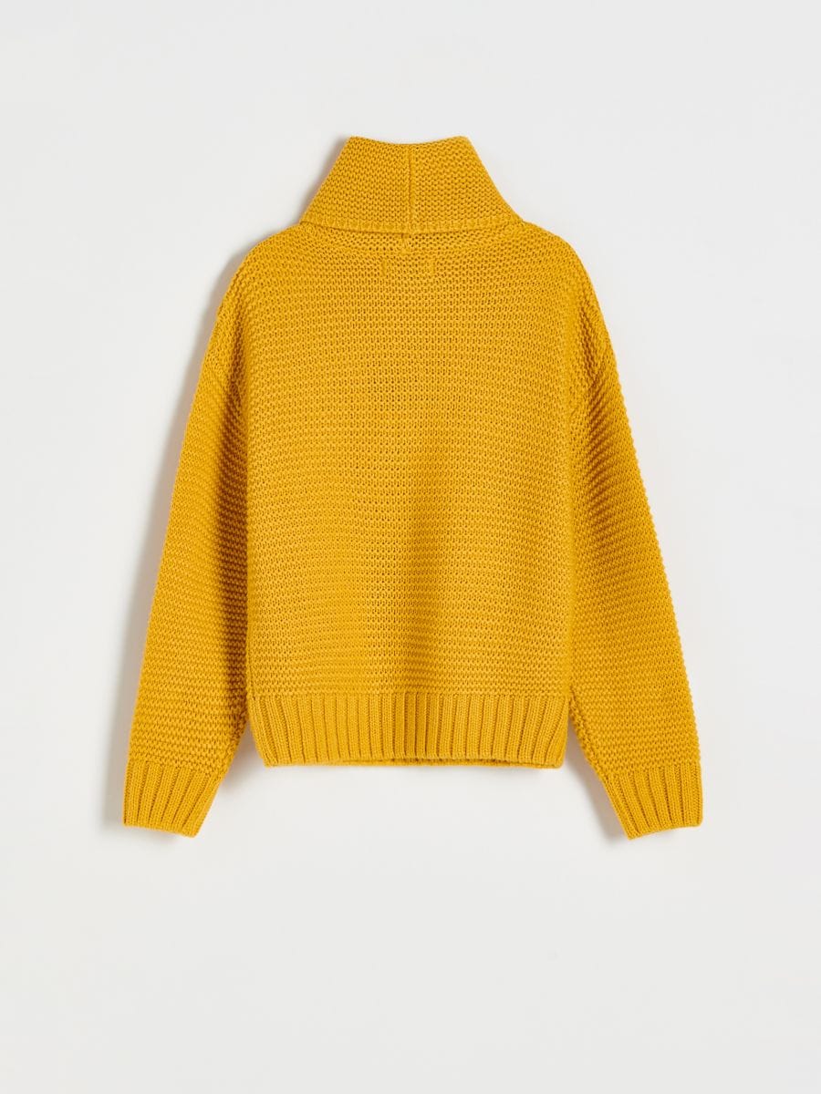 Structural fabric turtleneck jumper - amber - RESERVED - 3