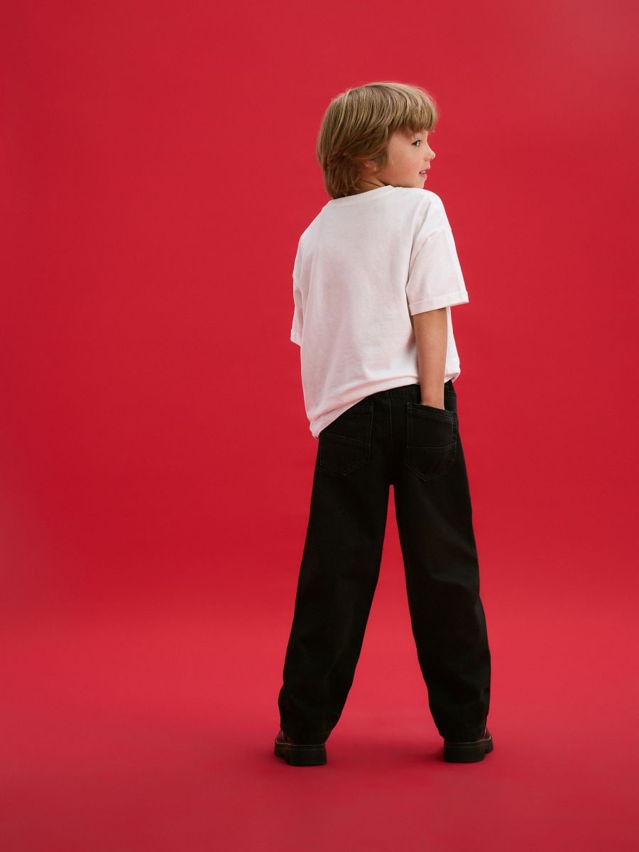 BOYS` JEANS TROUSERS - ΓΚΡΙ - RESERVED