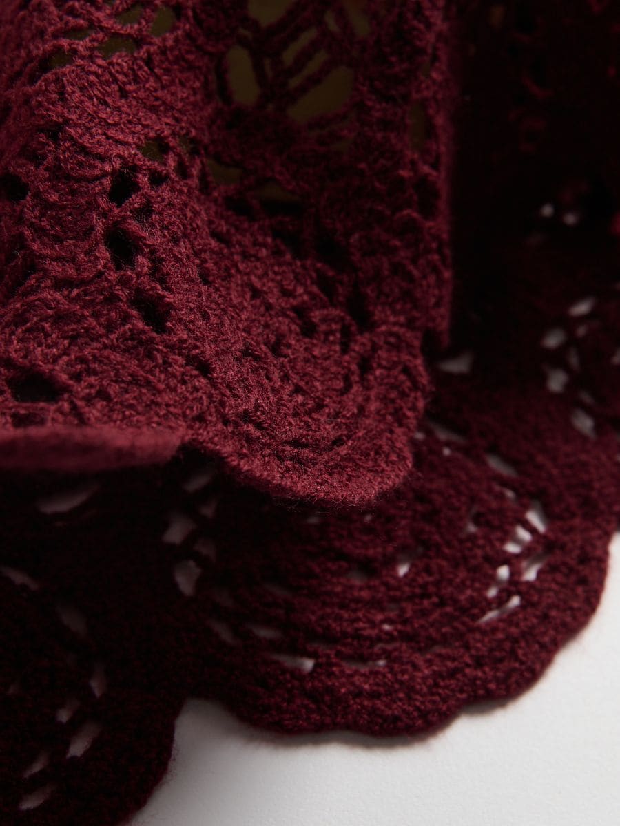 Openwork jumper - burgundy - RESERVED - 7