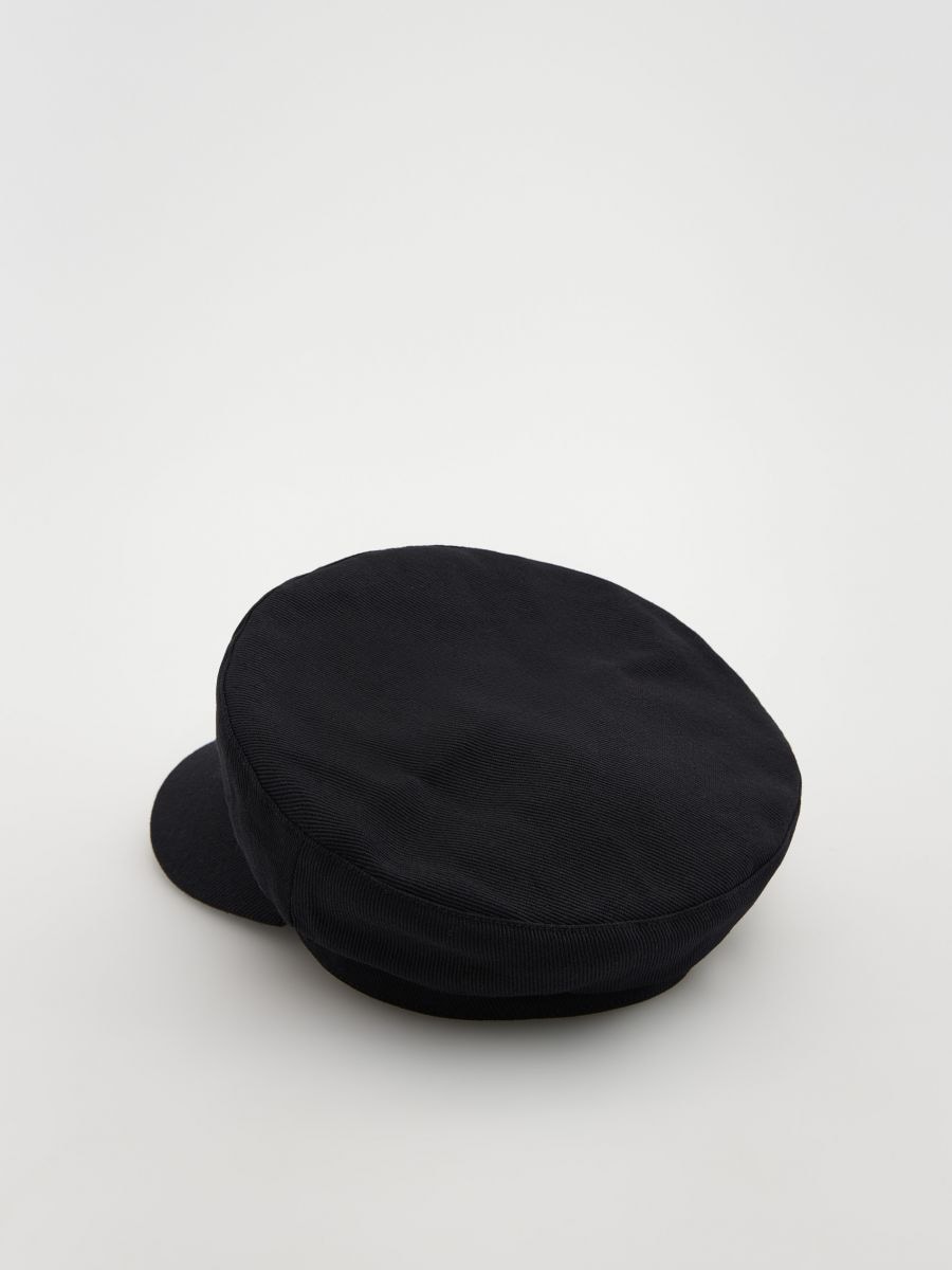 Baker boy hat with chain detail - black - RESERVED - 4