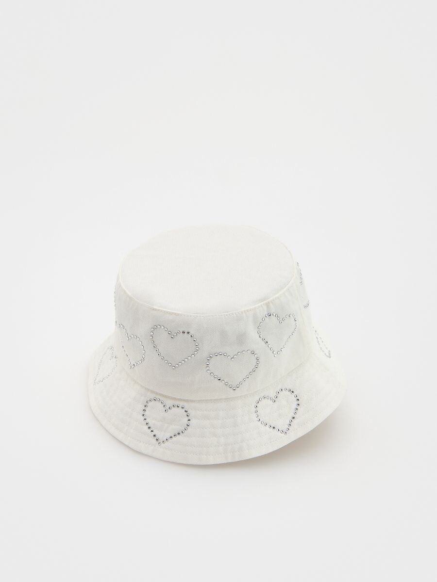 Bucket hat with appliqués - white - RESERVED - 3