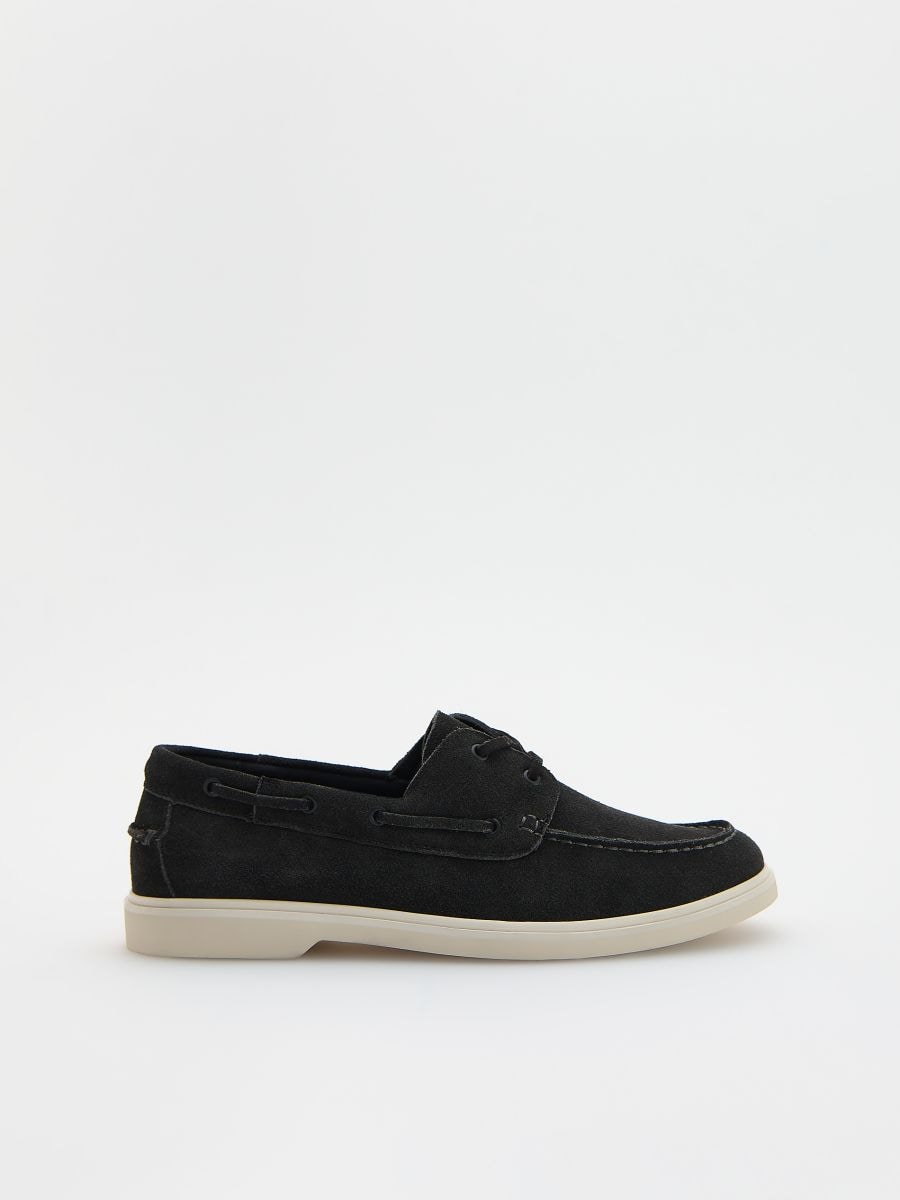 Mokasini iz semiša - navy - RESERVED - 2