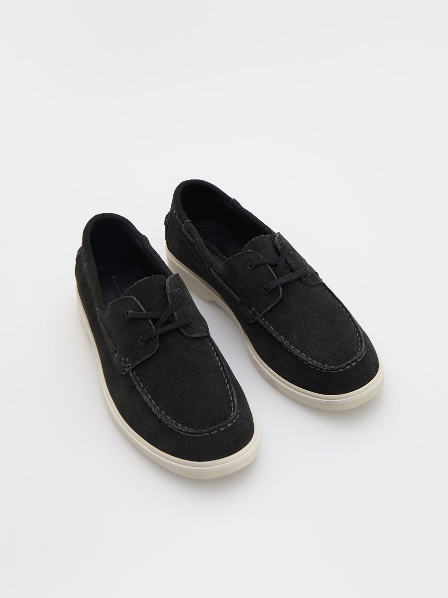 Mokasini iz semiša - navy - RESERVED - 3