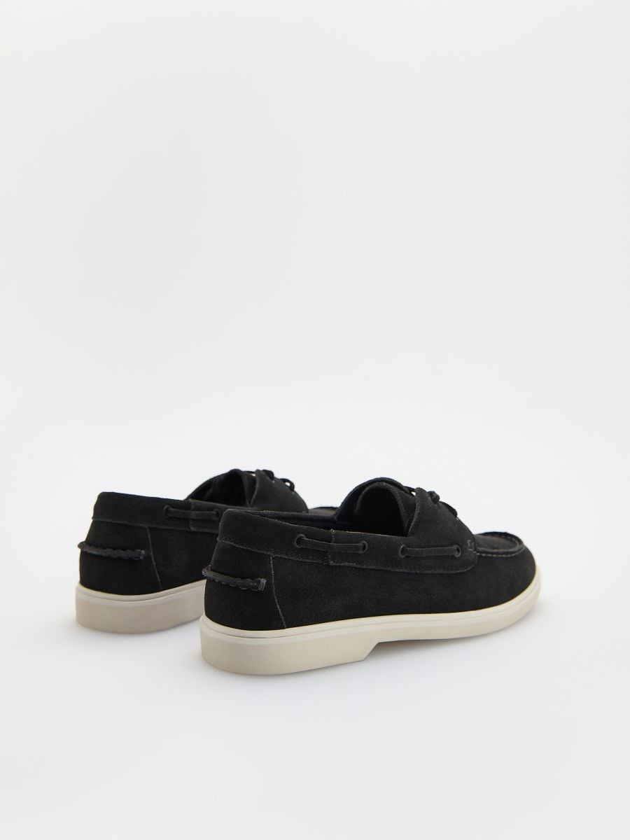 Mokasini iz semiša - navy - RESERVED - 4