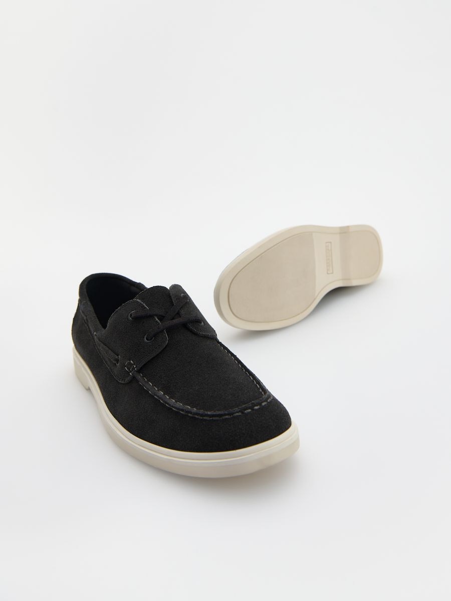 Mokasini iz semiša - navy - RESERVED - 5