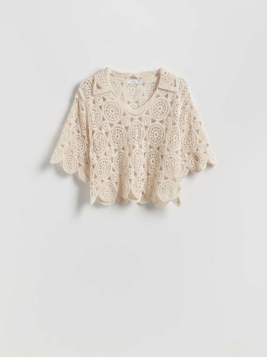 Openwork jumper - cream - RESERVED