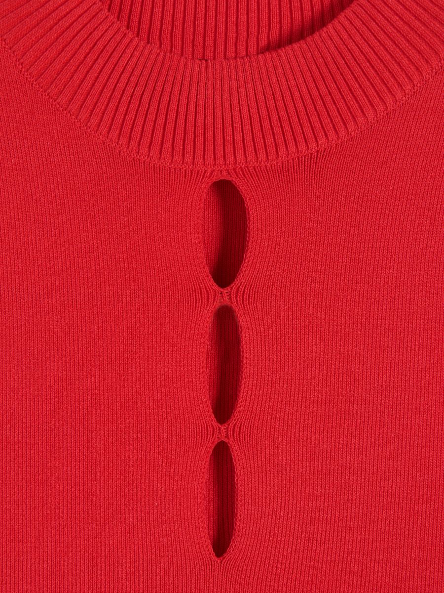 Blouse van viscose - rood - RESERVED - 5