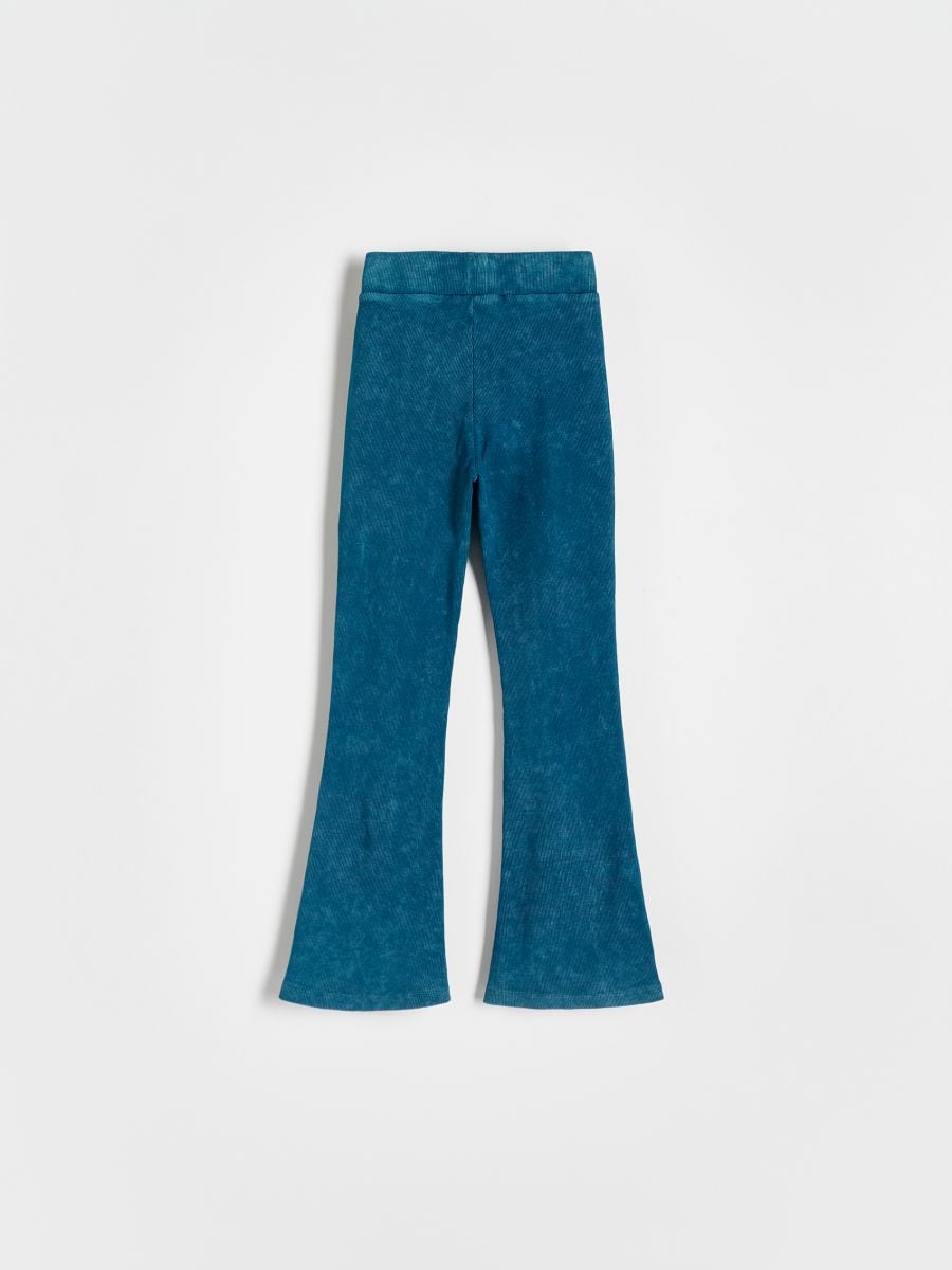 Flare pantalone ispranog izgleda - plavozeleno - RESERVED - 2
