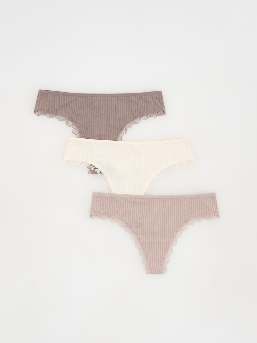 Tanga in pizzo 3 pack - rosa cipria - RESERVED - 2