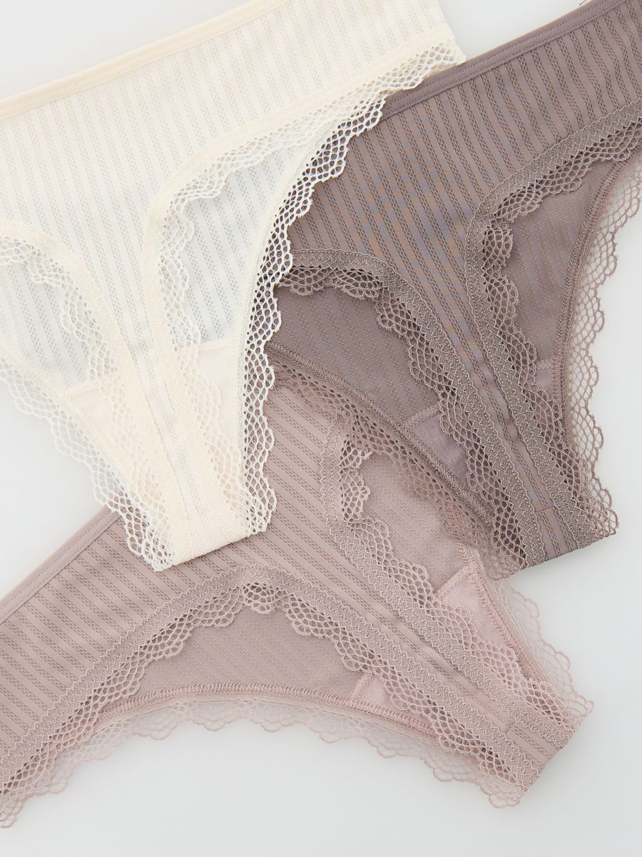 Tanga in pizzo 3 pack - rosa cipria - RESERVED - 4