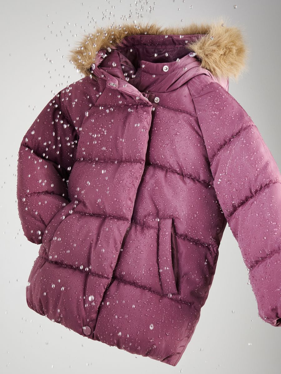 Quilted jacket with hood - orchid - RESERVED