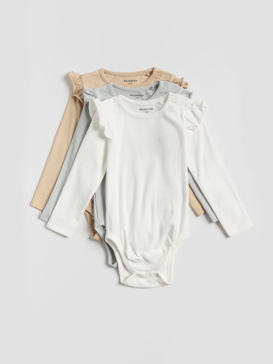 Body cu volan set de 3 - crem - RESERVED