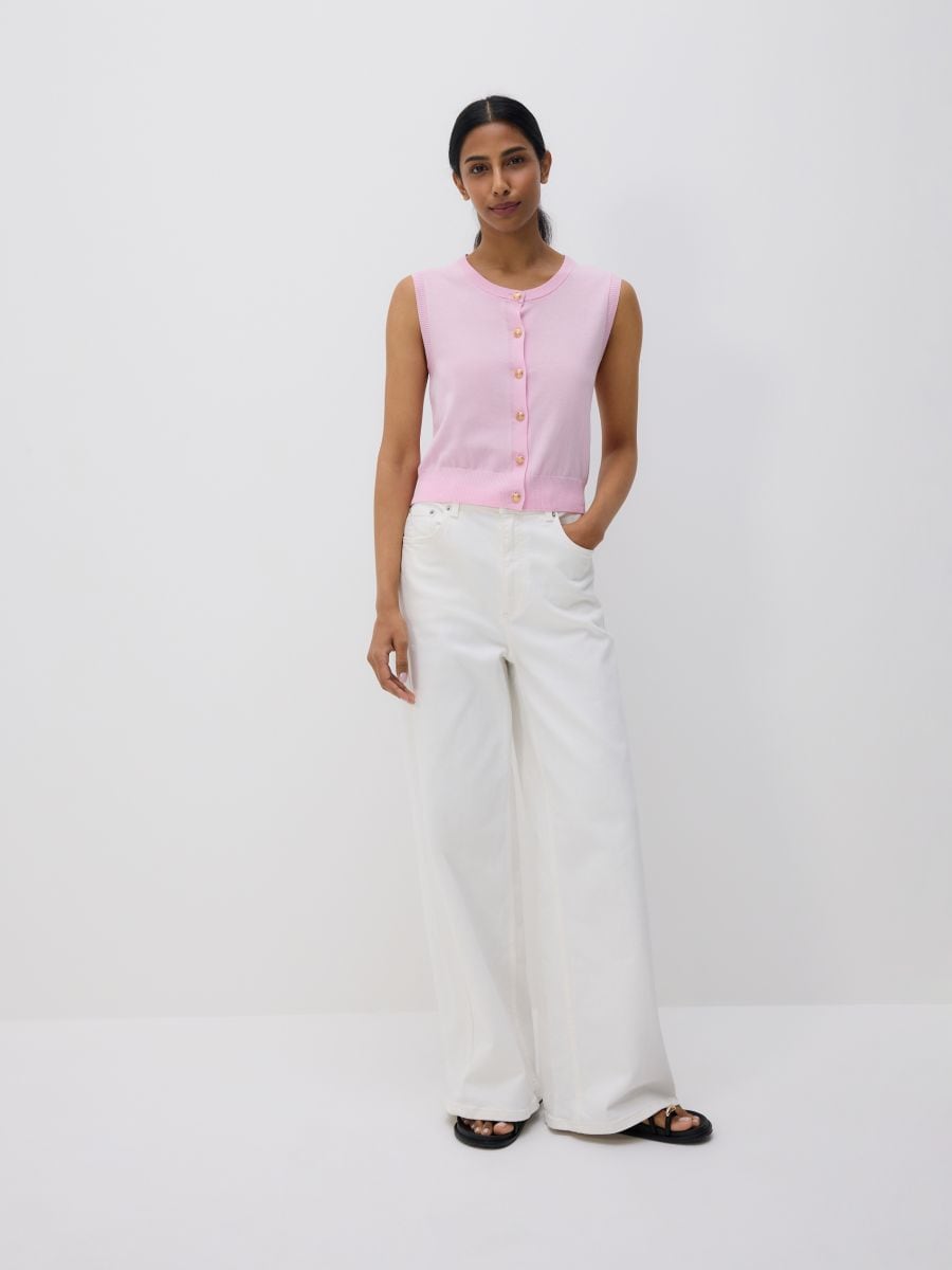 Pullunder aus Strickstoff - pastellrosa - RESERVED - 2