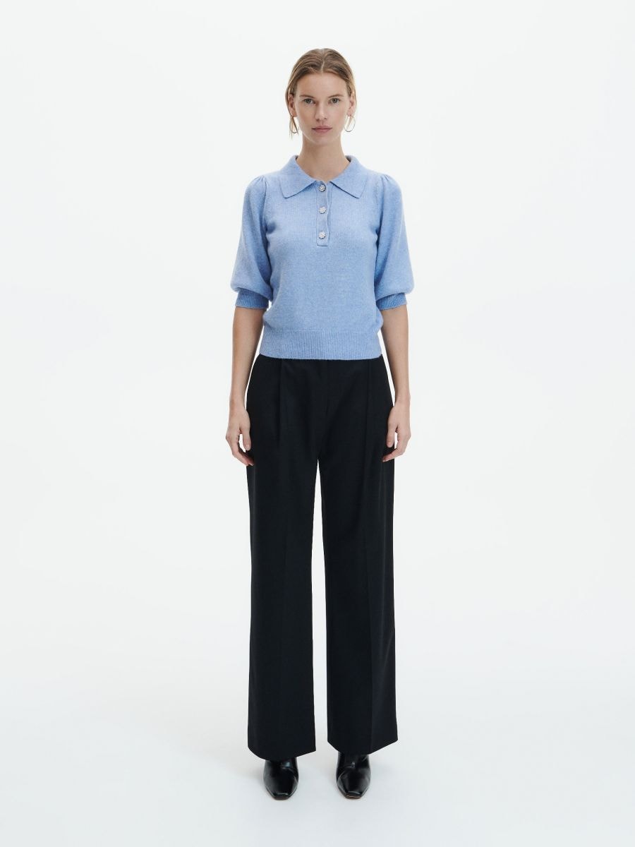 Jumper with collar - light blue - RESERVED - 2