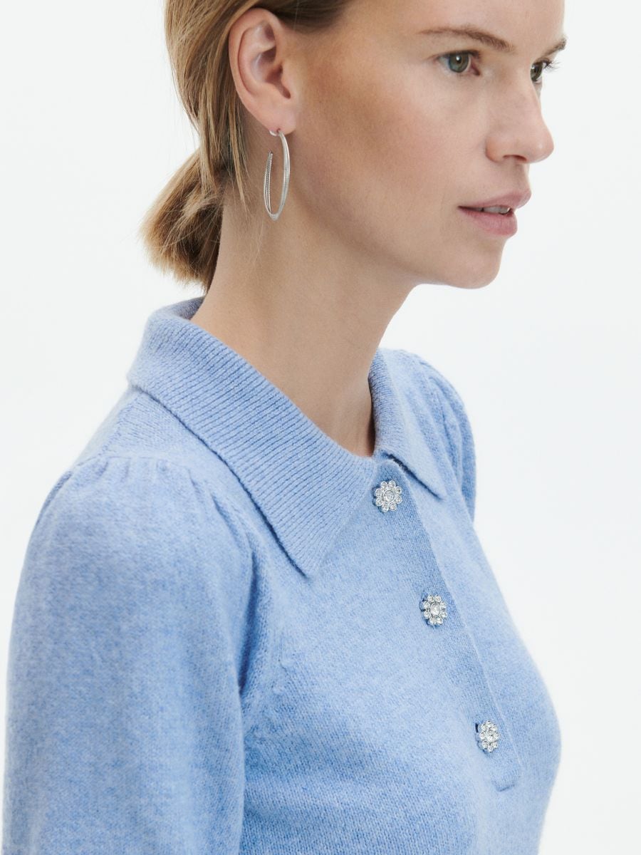 Jumper with collar - light blue - RESERVED - 5