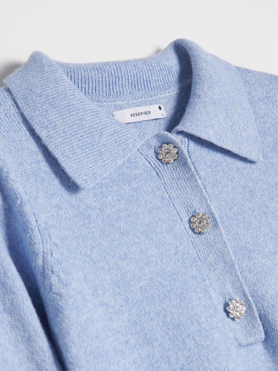 Jumper with collar - light blue - RESERVED - 6