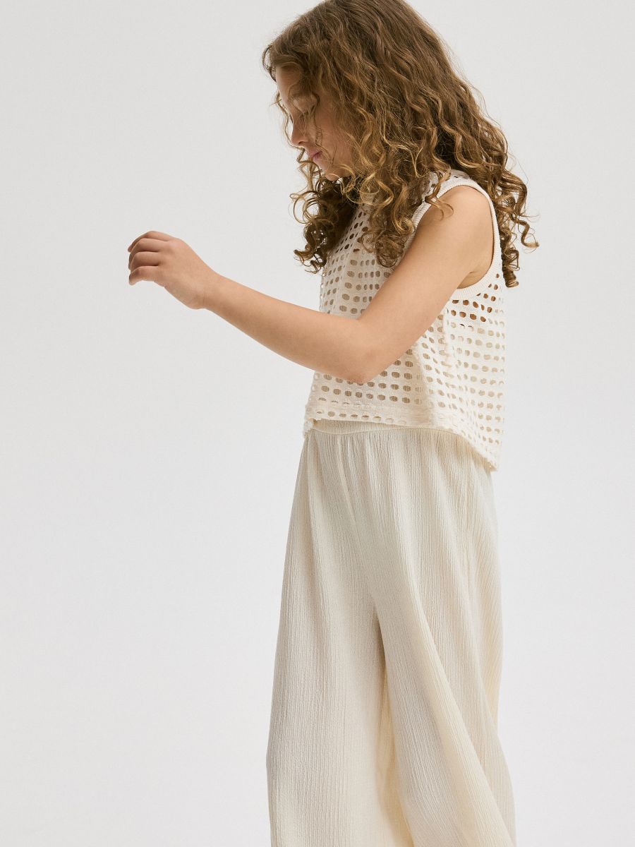 Openwork top jumpsuit - cream - RESERVED - 2