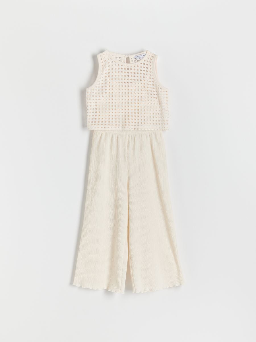 Openwork top jumpsuit - cream - RESERVED - 3